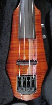 NS Design NEW -WAV-4 Electric 4-String Amber Burst Violin with Hard Case