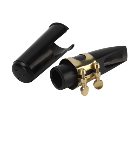 Alto Saxophone Mouthpiece Cap Ligature Black and Golden