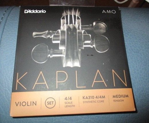 D'Addario Kaplan AMO Violin Strings 4/4 Medium Tension KA310