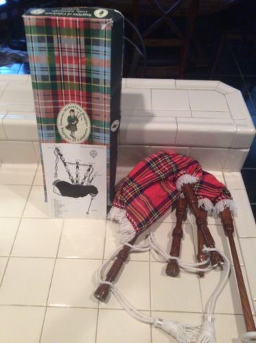 Famous Miniature Mini Bagpipe Bagpipes of Caledonia Leith Edinburgh Scotland-VGC