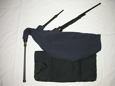 New Walsh Mouthblown Smallpipes Key of A with Case, Navy Blue Cover
