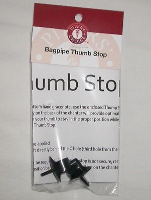 Bagpipe Practice Chanter Thumb Stop by Piper's Choice