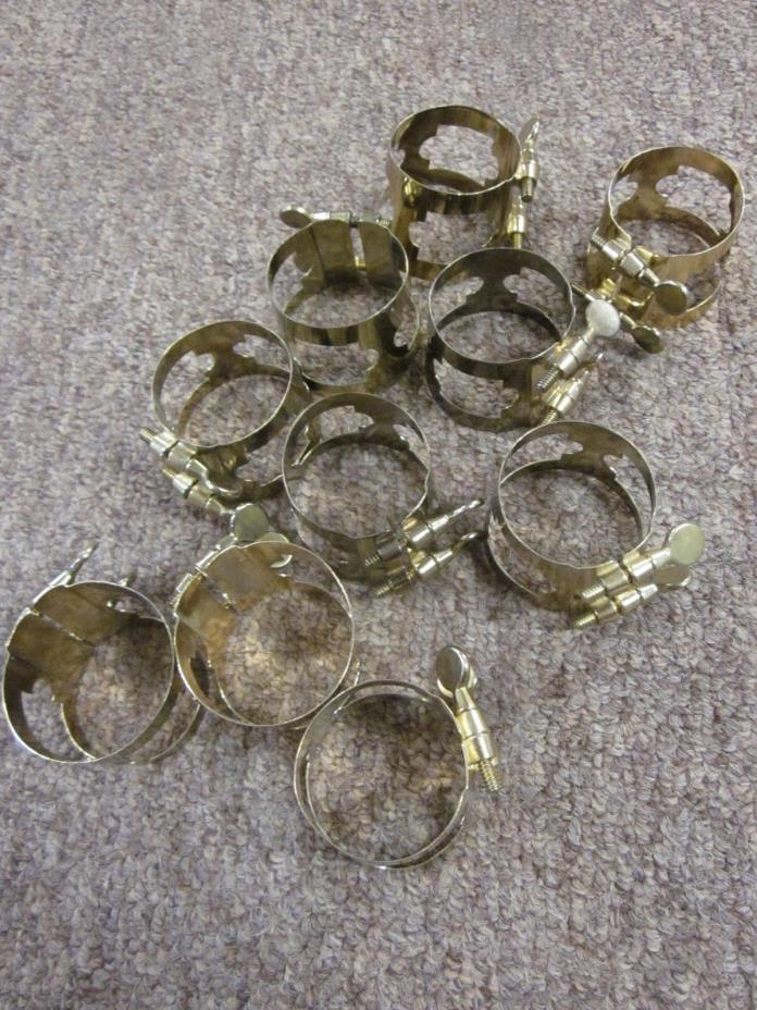 Selmer lacquer bari-sax ligatures - lot of ten