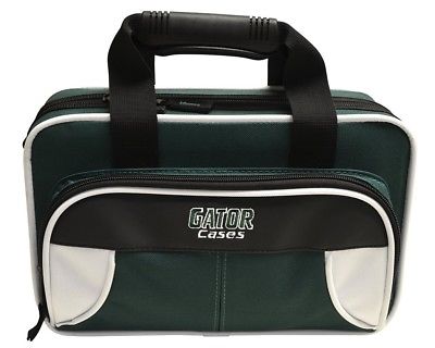 (White and Green) - Gator Spirit Series Lightweight Clarinet Case White And