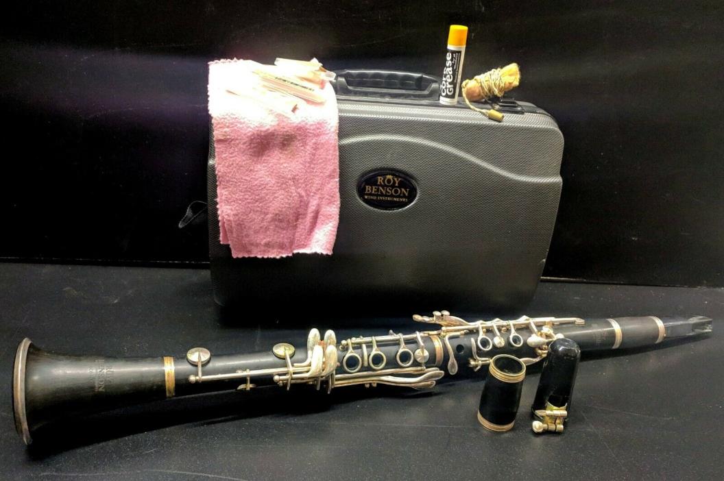 Vintage Roy Benson BCB-217 Wind Instrument Clarinet with Case and Extras