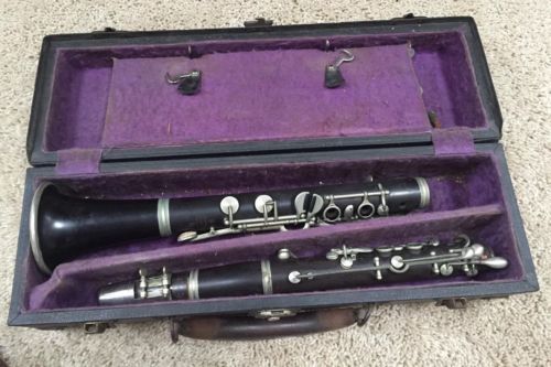 VINTAGE C BUFFET PARIS FRANCE CLARINET IN CASE 1920's CARL FISCHER NEW YORK