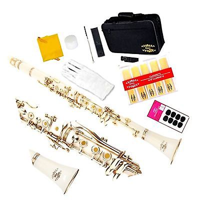 Glory B Flat Clarinet with Second Barrel, 11reeds,8 Pads cushions,case,careki...