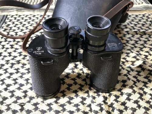 Vintage Bausch & Lomb Zephyr 7x35 Binoculars with Case Recently Serviced!