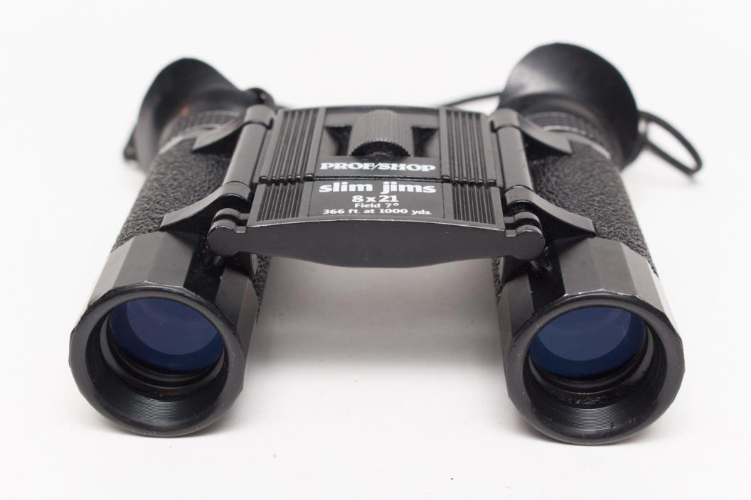 SLIM JIMS PRO SHOP BINOCULARS 8X21 FIELD 7' 366FT AT 1000 YARDS pocket size PROF