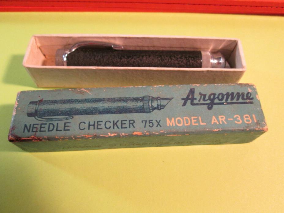 Vintage ARGONNE Vinyl Record Needle Checker Microscope Model
