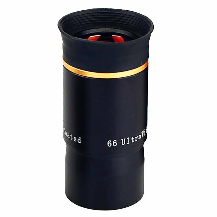 9mm 1.25inch WA66° Ultra wide Eyepiece for Telescopes - Threaded for Standard
