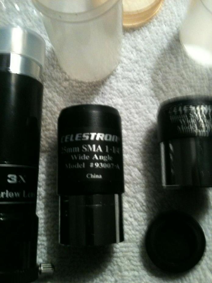 Celestron 1.25 EYEPIECES &  BARLOW  LENS  MOON FILTER