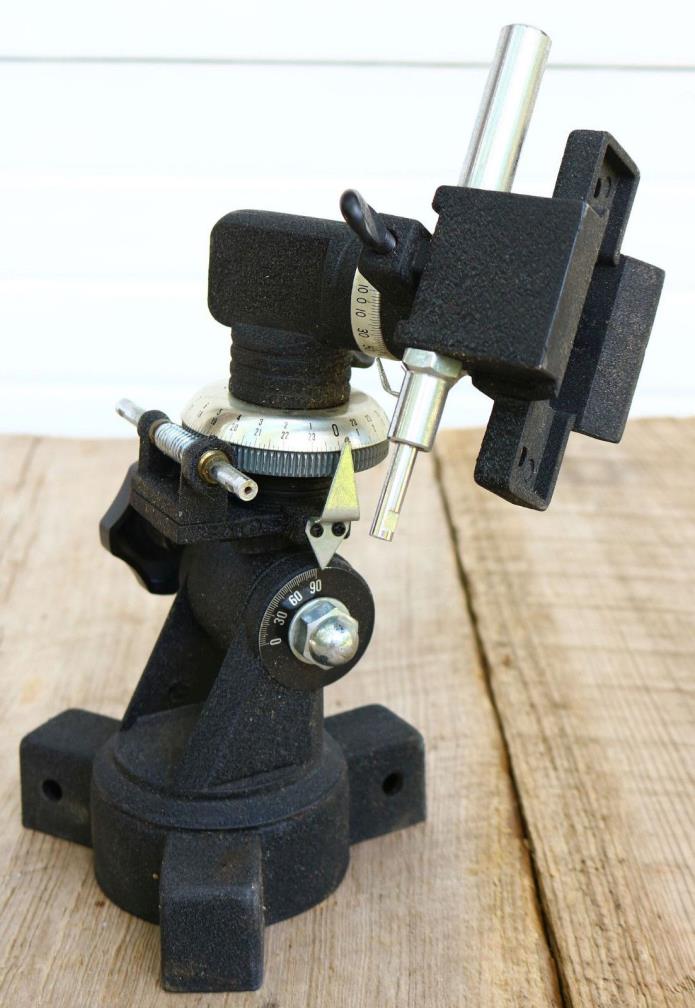 Telescope Mount Head Mounting Steam Lamp Adjust Angle Axes AS IS Nice Compact