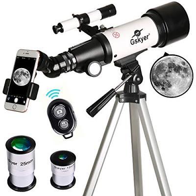 Telescope, Travel Scope, 70mm Aperture 400mm AZ Mount Astronomical Refractor Tel