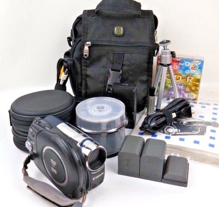 Canon DC310 Camcorder Video Lot Battery Charger Instructions DVD-R Case Manual
