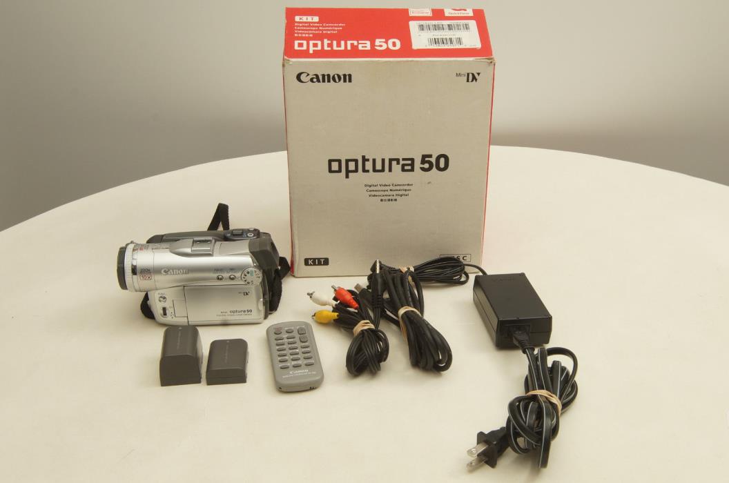 Canon Optura 50 A Mini DV Digital Video Camcorder complete