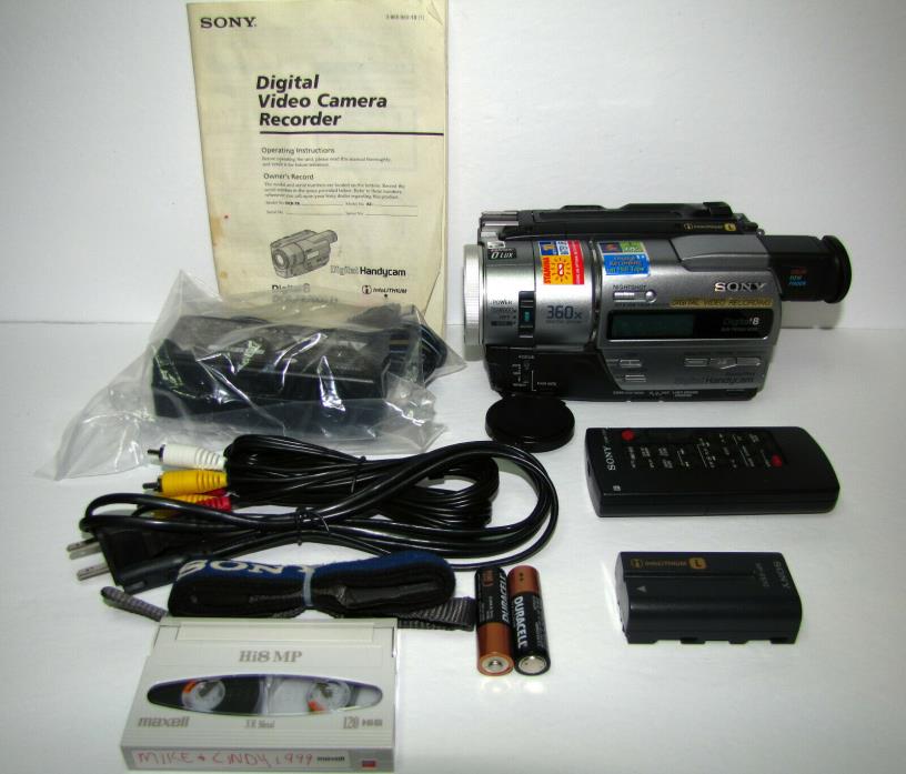 Sony Handycam DCR-TR7000 NTSC digital8 Plays 8mm Hi8 Formats