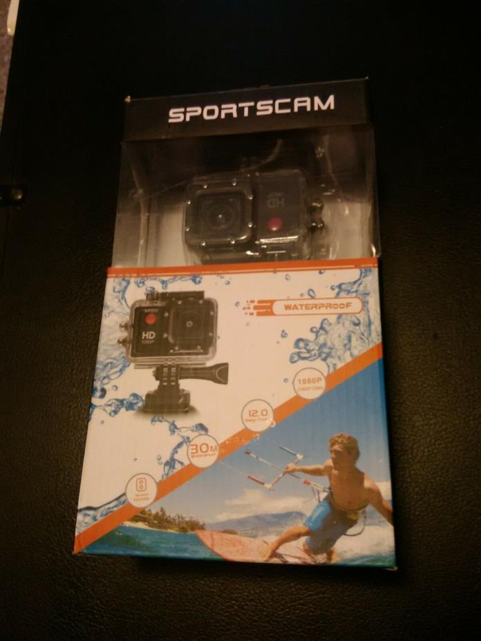 Waterproof Sports Cam 1080p 12 megapixels