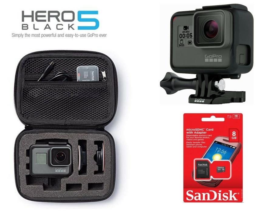 GoPro HERO5 4K Action Camera Black Action Camera HD Camcorder CHDHX-502 + Case!