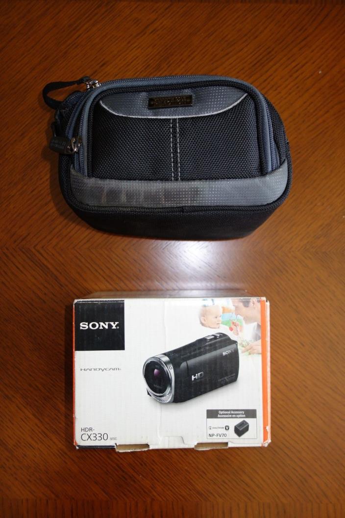 Sony HDR-CX330 Camcorder + Extra Large Capacity Battery + Carrying Case - Used