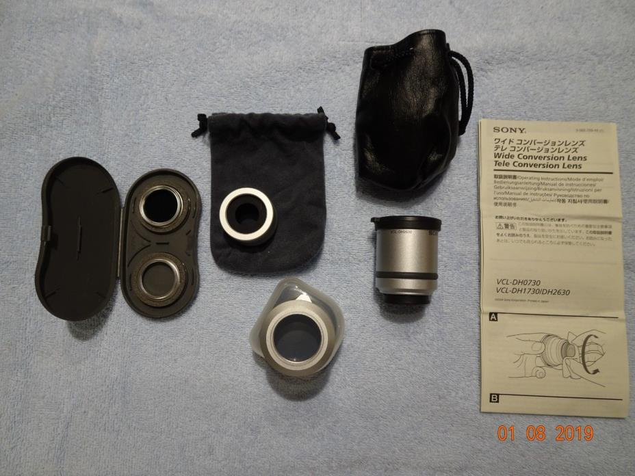 Sony Lens Kit Vcl-dh2630  With Adapters VAD-PEB VAD-WA with filters