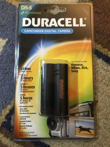 NEW DURACELL CAMCORDER BATTERY DR5 RECHARGEABLE