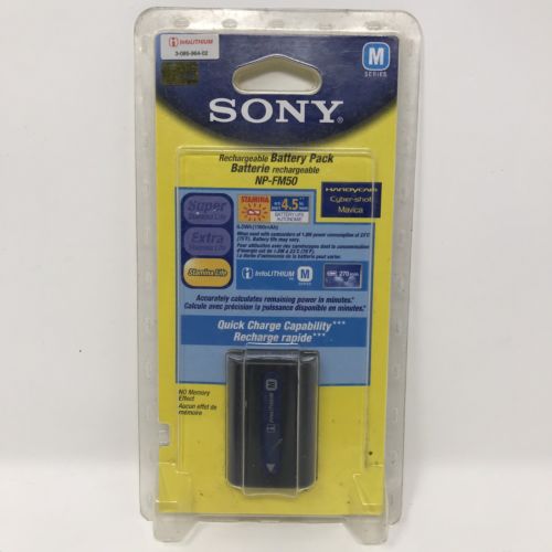 NEW SEALED Genuine OEM Sony NP-FM50 Rechargeable Info-Lithium Battery Pack