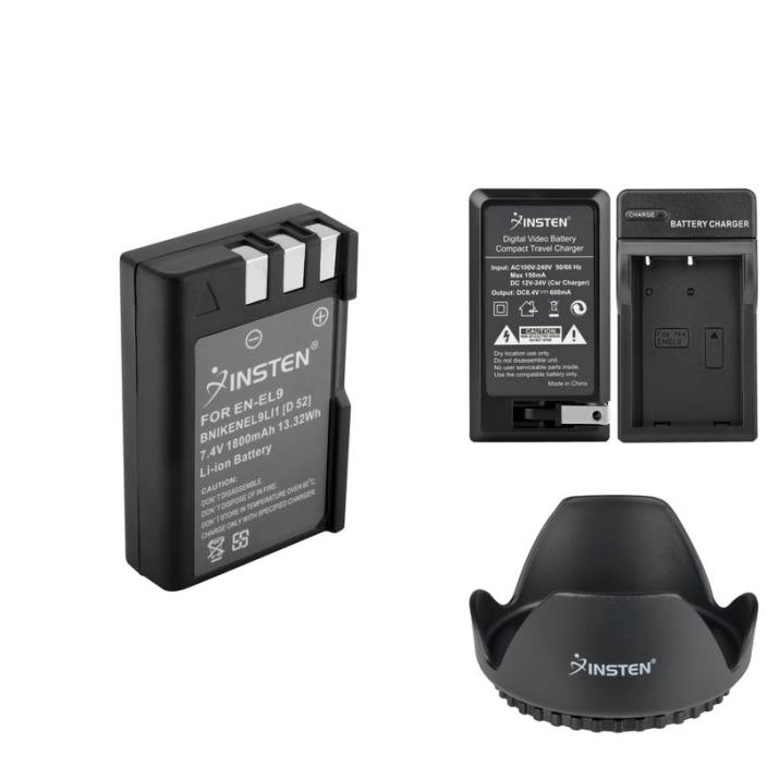 2 Battery+ Charger+Hood EN-EL9 for Nikon D40 D60 D3000 New
