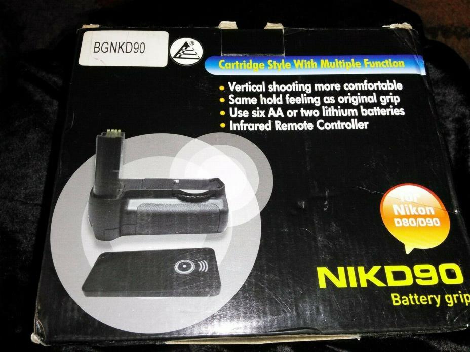 New Vertical Battery Grip for Nikon D80 D90 DSLR Camera as MB-D80 with IR Remote
