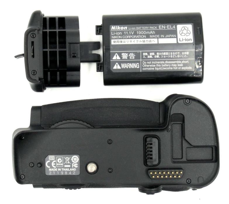 Nikon MB-D10 Battery Grip + EN-EL4 Battery for D300, D300s, D700, & D900 Bodies