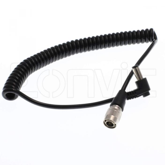 Eonvic DC Hirose 4pin Male Plug Power Coiled Cable For Sound Devices Zaxcomn ZOO