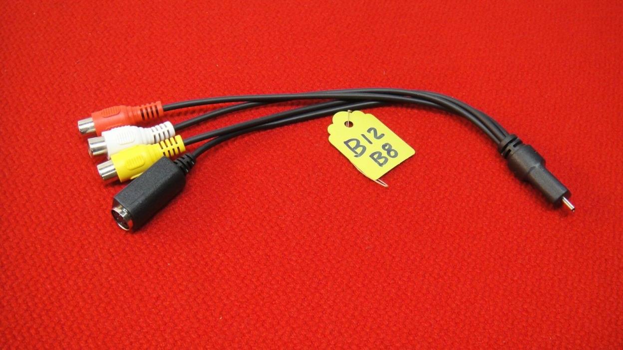 RCA/S-Video to USB 8 pin Mini B cable adapter for digital camera