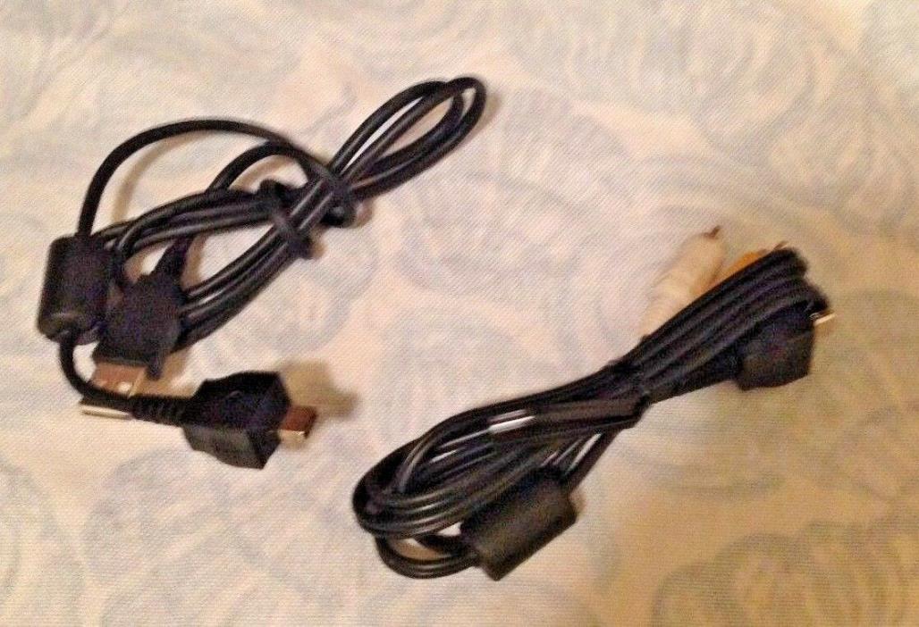 2 nikon camera cords a/v cable and usb cable