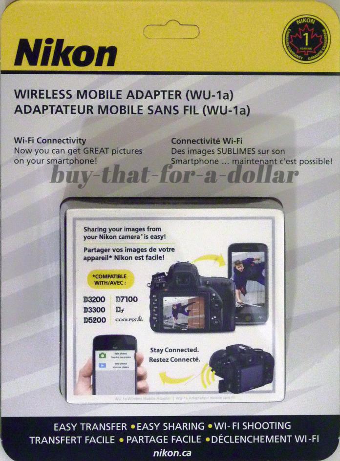 NEW*NIKON WU-1a Wi-Fi Wireless Mobile Adapter-Japan-D3200 D5200 D3300 P530 DF PX