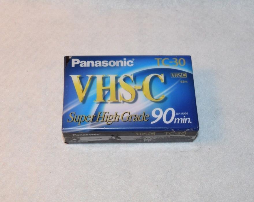 Panasonic VHS-C TC-30 Super High Grade 90 min Video Cassette Tape