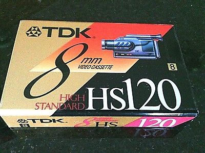 TDK Camcorder Blank Tape 8mm HS120 Pack 2 Cassette Tapes New Precision Sealed