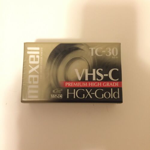 Maxell TC-30 VHS-C HGX-Gold Camcorder Videocassette Tape Sealed