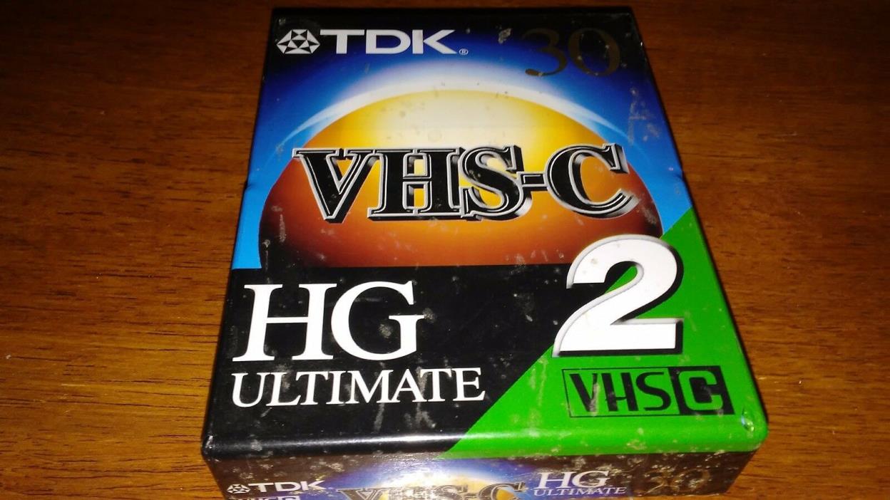 TDK VHS-C HG Ultimate Camcorder Video Cassette 2-Pack 30 Min Each Standard