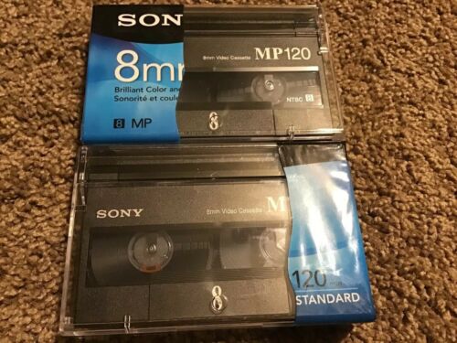 2 each: Sony 8mm Hi8 MP 120 Camcorder Tapes Cassette Video 8 P6120MPL Sealed