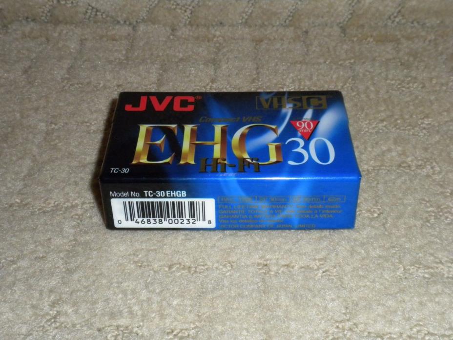 New & Sealed JVC TC-30 EHG Hi-Fi VHS Camcorder Video Tape