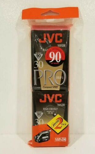 JVC VHS-C 2 x TC-30 Prohf Tapes & 1 x Pro Unopened Bonus Pack Hi-fi Compact