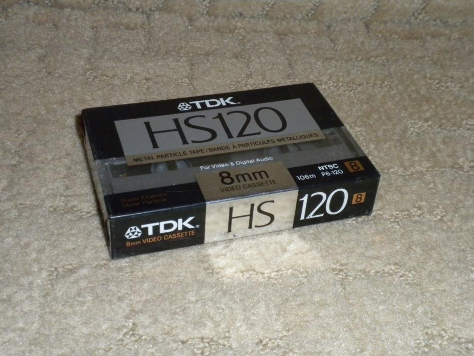 Sealed TDK HS120 8mm Metal Particle Cassette Tape Video & Digital Audio Japan