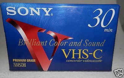 VHS-C Sony 30MM Camcorder Video Cassette Prem. Grade SP 30 min. EP 90 min.