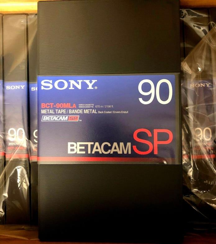 Sony Betacam SP BCT-90MLA Metal Tape Video Cassette Case of 10 New Old Stock NOS
