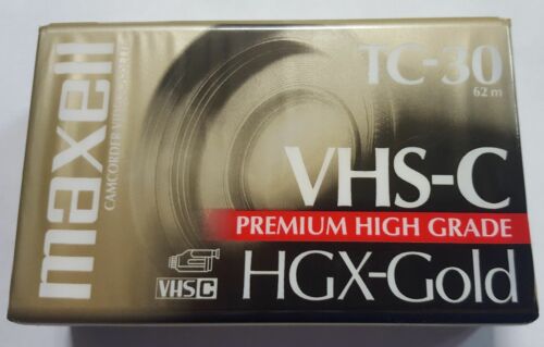 Maxell HGX-Gold VHS-C Video Tapes TC-30 Premium High Grade Lot of 5