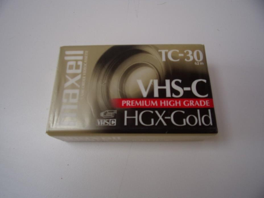 MAXELL TC-30 HGX-GOLD VHS-C PREMIUM HIGH GRADE VIDEO CASSETTE