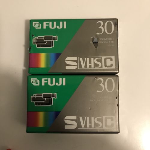 FUJI ST-C30 VHS-C Compact Video Cassette Blank Tape for Camcorders New Qty 2