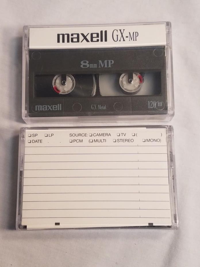 Maxell GX-MP 8MM (2x)Video Tape Cassette High Quality 120 Minute Opened & Unused