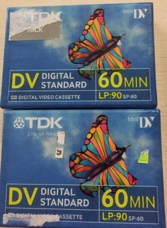 New - 2-TDK Digital Video Cassette Mini DV 60 min LP:90 SP: 60