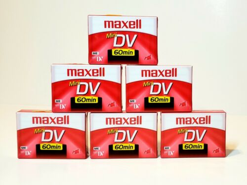 6 Maxell Mini DV Cassettes Brand New Factory Sealed 60min DVM60SE Record Video
